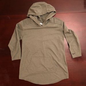 Sage green Columbia sweater w/hood.